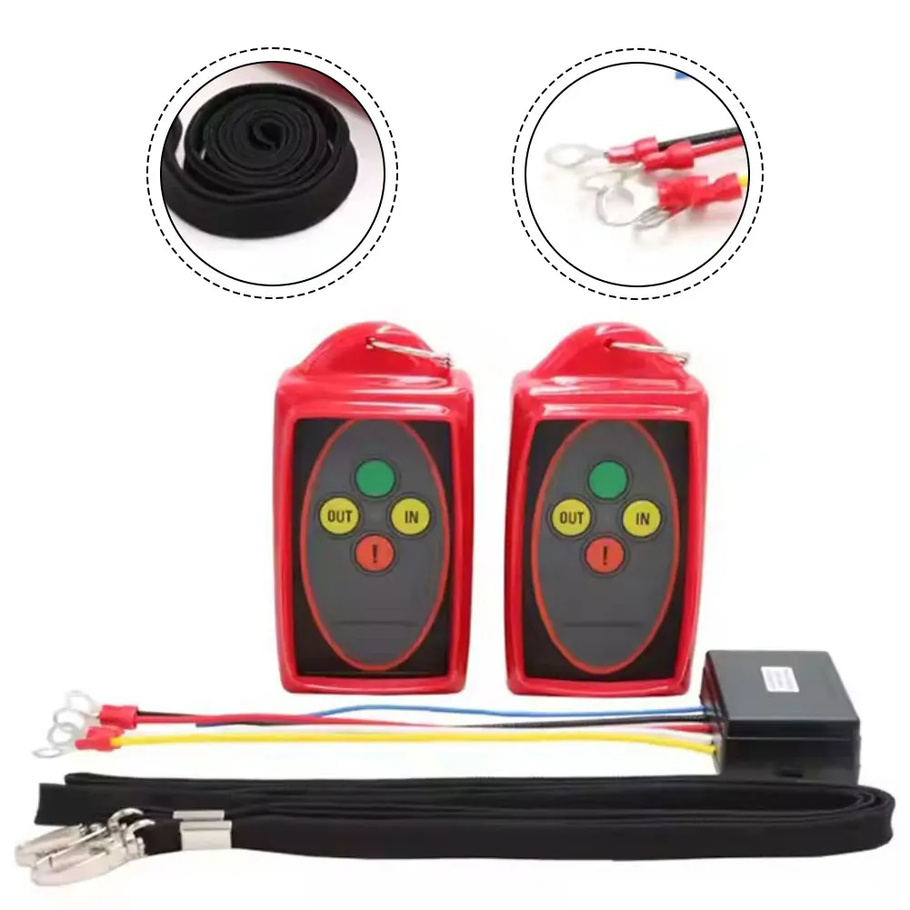 Digital Wireless Winch Remote Control Kit 12V 24V for Trucks For SUVs UTV with 75 Feet Range and Easy Installation