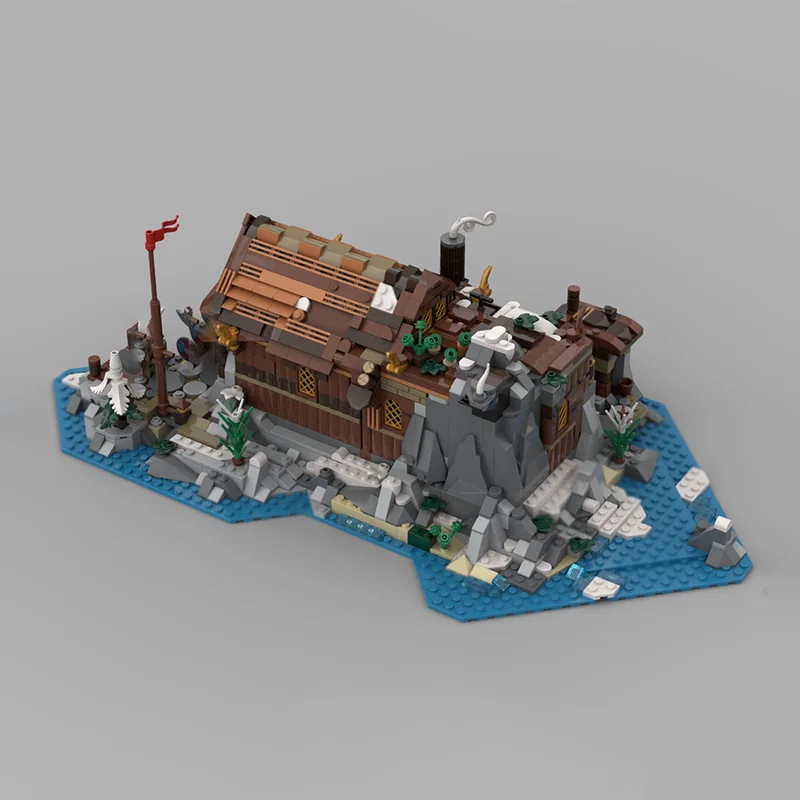 Modelo de construcción de ciudad Modular, ladrillos de construcción Moc, sala de banquetes Modular, bloques tecnológicos, juguete DIY de Navidad, regalos de construcción