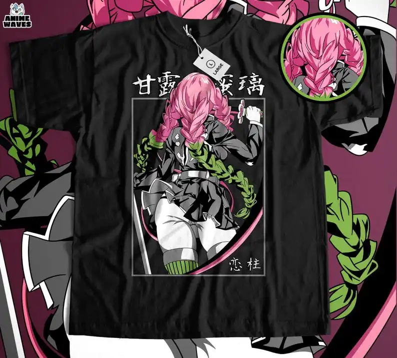 Love Hashira Anime Unisex T-shirt - Japanese Manga Style, 2020s Era Apparel, Otaku Gift, Japan-Inspired, Demon Hunter, Sword Mas