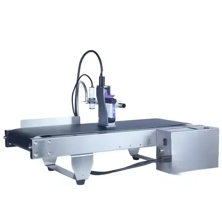Small Assembly Line All-In-One Online Desktop Inkjet Printer Fully Automatic Coding Machine For Plastic 1-Year Warranty