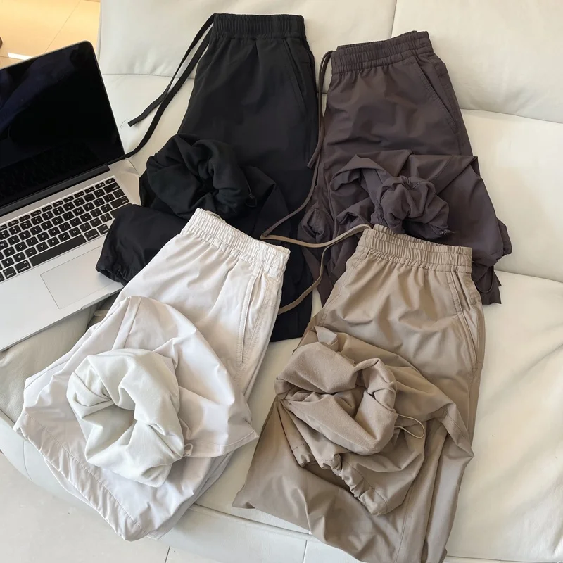 アウトドア防風FCE裏地付き伸縮性ウエストパラトルーパーパンツカジュアルトラウザーズワークウェアワイドレッグハイウエストロングパンツ