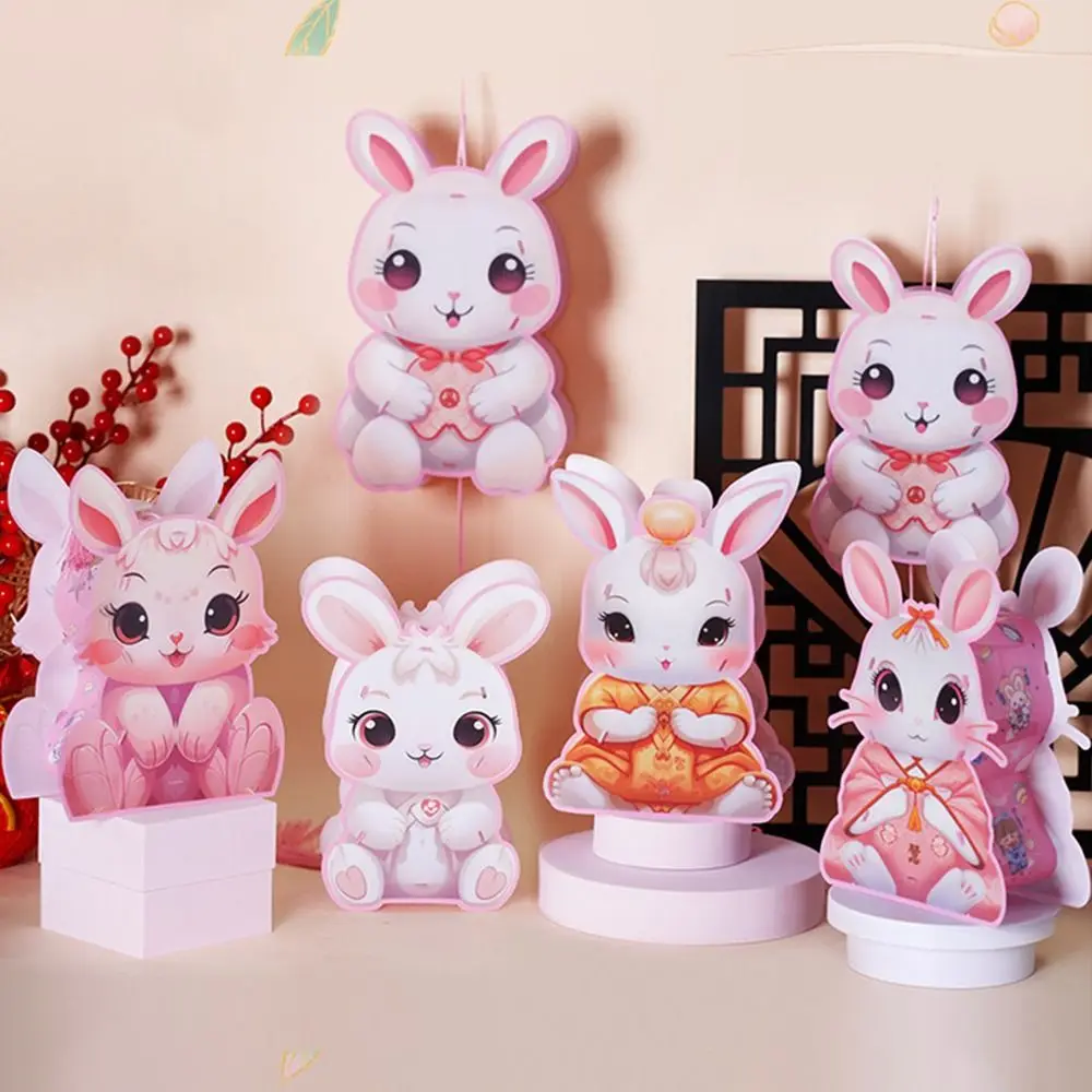 

Cute Middle Autumn Festival Lantern LED Light Chinese Style Festival Lantern Material Kits Handmade Traditional