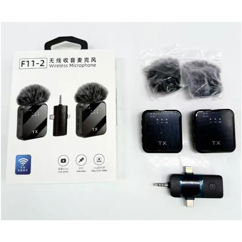 AW11 Portable Lapel Mic Plug Play Small Collar Audio Recorder For Live Streaming Podcast Teaching Video Meeting Travel