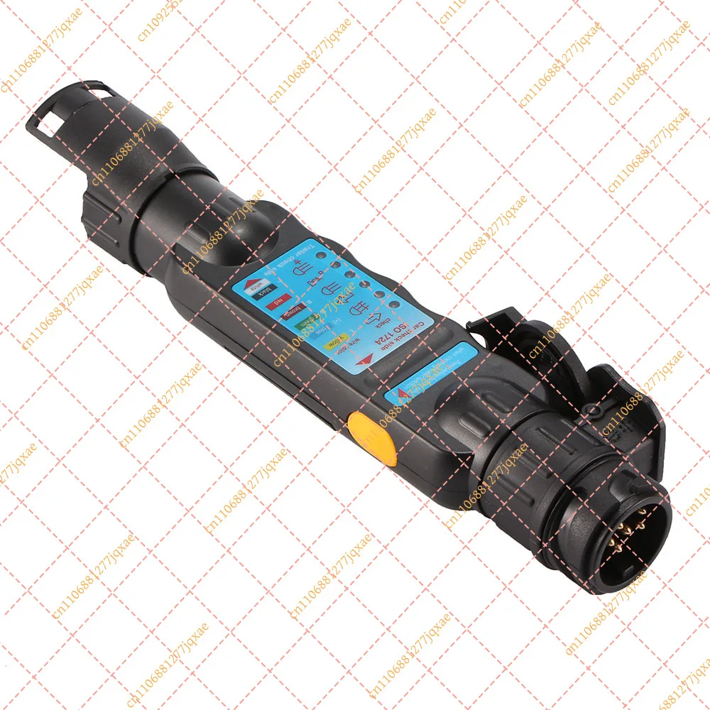 12V Vehicle Trailer Tester 7/13 Pin Towing Light Cable Circuit Plug Socket with 2 Adapters Electrical Diagnostic Tool