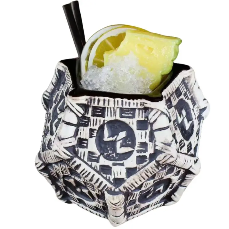 

450ml Hawaii Ceramic Tiki Mug Creative Cocktail Cup Easter Island Tiki Mugs Halloween Gift for Bar Tool Bar Tool