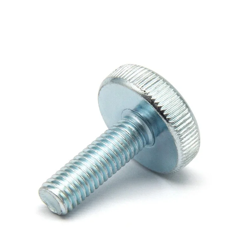 M3 M4 M5 M6 M8 M10 Carbon Steel Knurl Flat Head Hand Tighten Thumb Screw Curtain Wall Glass Thumb Bolts