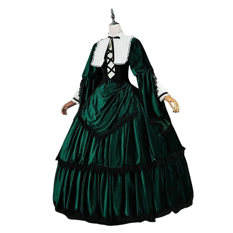 Rozen Maiden Sui sei seki Cosplay Costume Women's Princess Green Dress Outfit