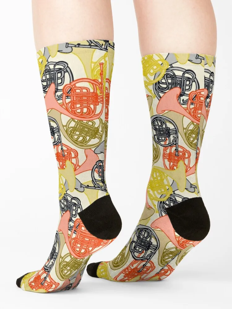 Hootenanny Horns French Horn Pattern Socks