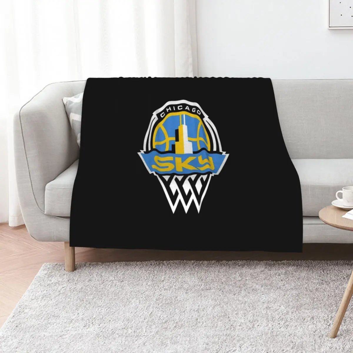 

Chicago Sky Throw Blanket Comforter Heavy Luxury Designer Flannels Blankets