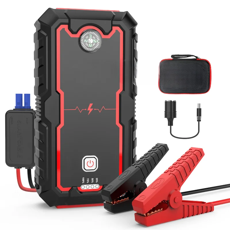 one Portable Emergency Charger 2000A Power Bank Lithiumion Battery Car Booster Starting Device 12V Car Jump Starter