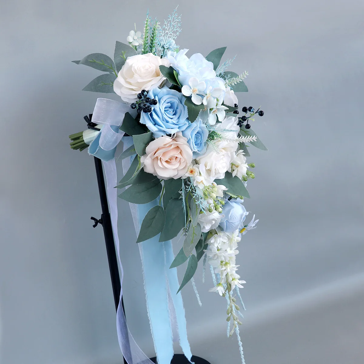 Light Blue Bouquets  Wedding Flowers Bridal Bouquets 25*52cm Wedding Accessories