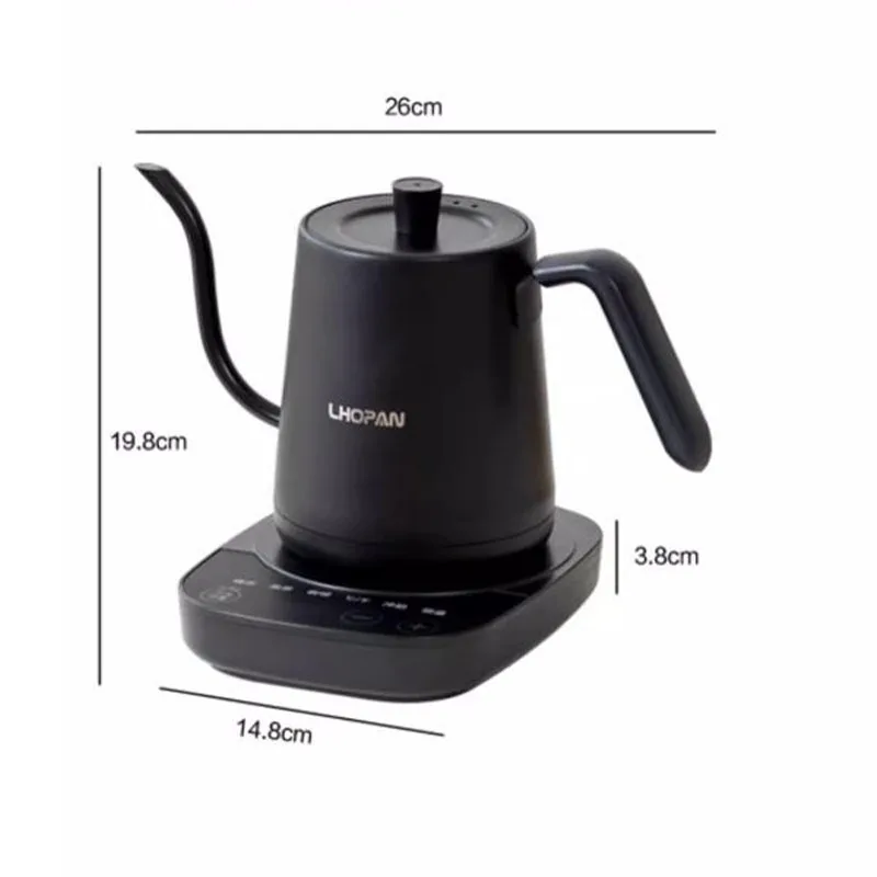 지능형 온도 제어 냄비, 가정용 미세 입 손 세척 커피 포트, 전기 물 냄비, 급속 가열 주전자, 800ml