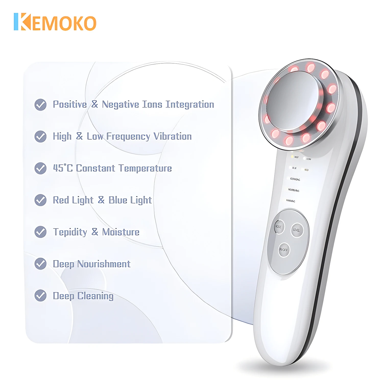 

7 in 1 Face Massager Lifting EMS Microcurrent Machine LED Skin Rejuvenation Wrinkle Remover Anti-Aging Facial Skin Care Device