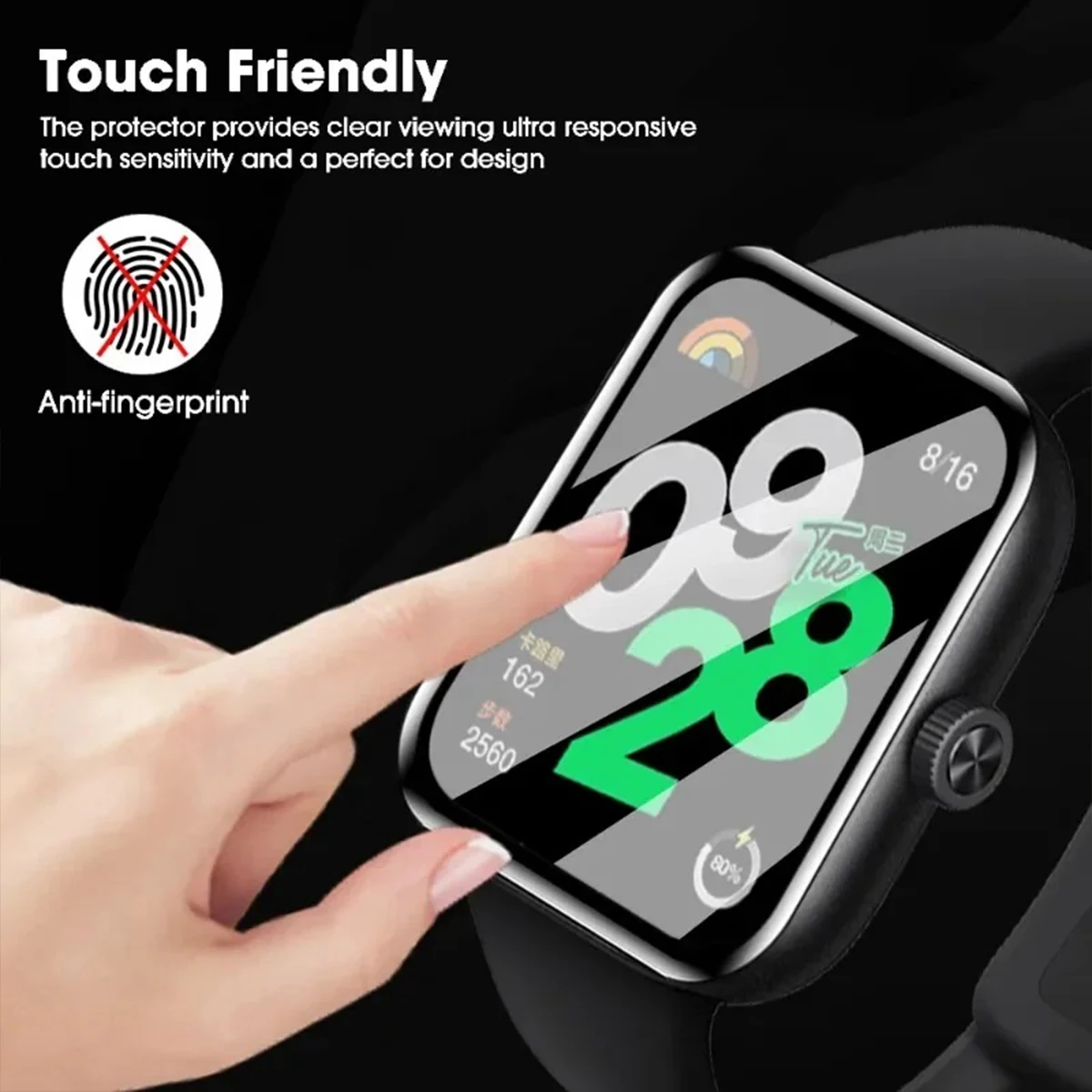 1-5PCS 9D Curved Protective Film For Xiaomi Redmi Watch 5 Active Smartwatch Screen Protector for Redmi Watch 5 Lite No Glass