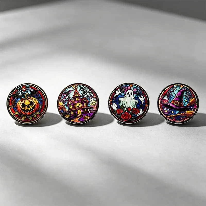 New Halloween badge pumpkin ghost witch element alloy brooch fashionable funny bag pencil case clothing accessories Toys Jewelry - view 4