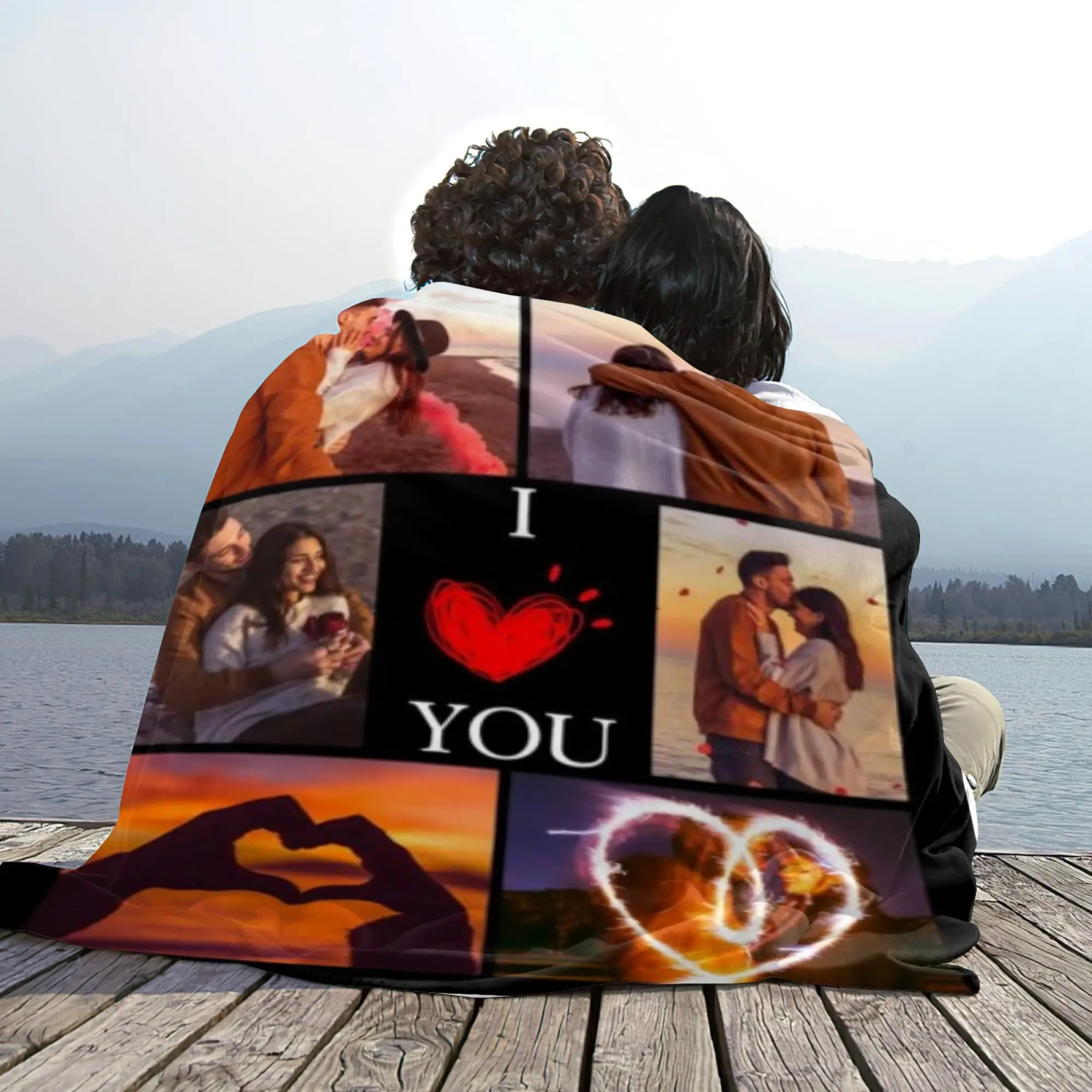 Custom Idol Anime Character Photo Blanket Personalized Throw Blanket with Picture & Text Gifts for Fans Birthday Cosplay Events