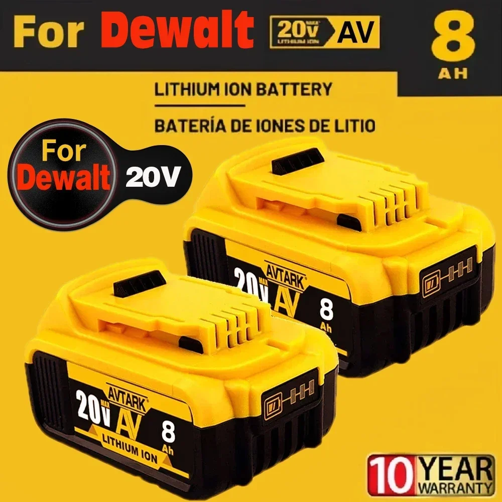 

Genuine 18V/20 Volt MAX 6.0Ah 8000mAh DCB200 Replacement Li-ion Battery for DeWalt DCB205 DCB201 DCB203 Power Tool Batteries