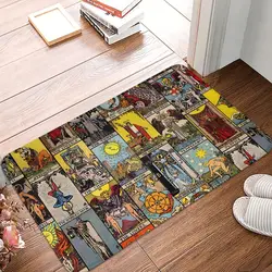 Mystery Tarot Card Kitchen Non-Slip Carpet The Major Arcana Bedroom Mat Entrance Door Doormat Floor Decor Rug