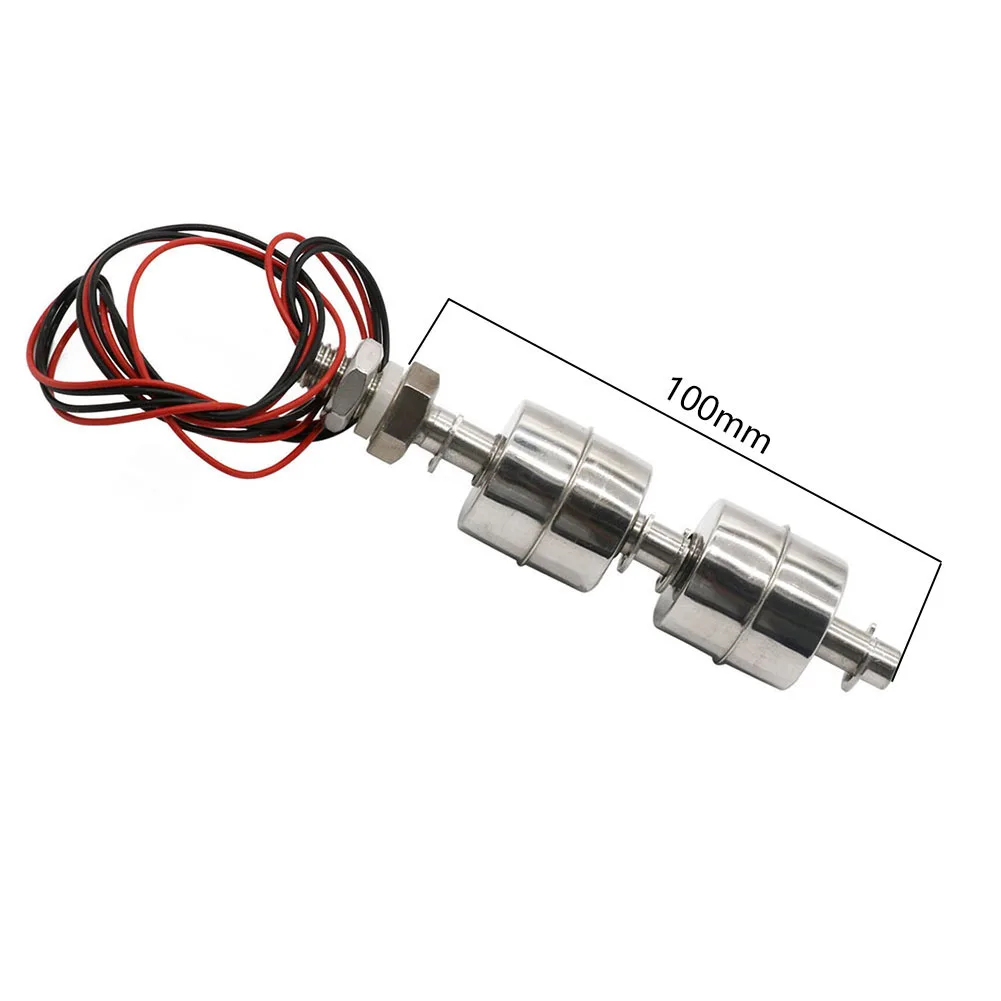 1pc Sensore di livello dell'acqua Interruttore a galleggiante a doppia sfera in acciaio inossidabile Serbatoio Piscina Apparecchiature elettriche e accessori per forniture