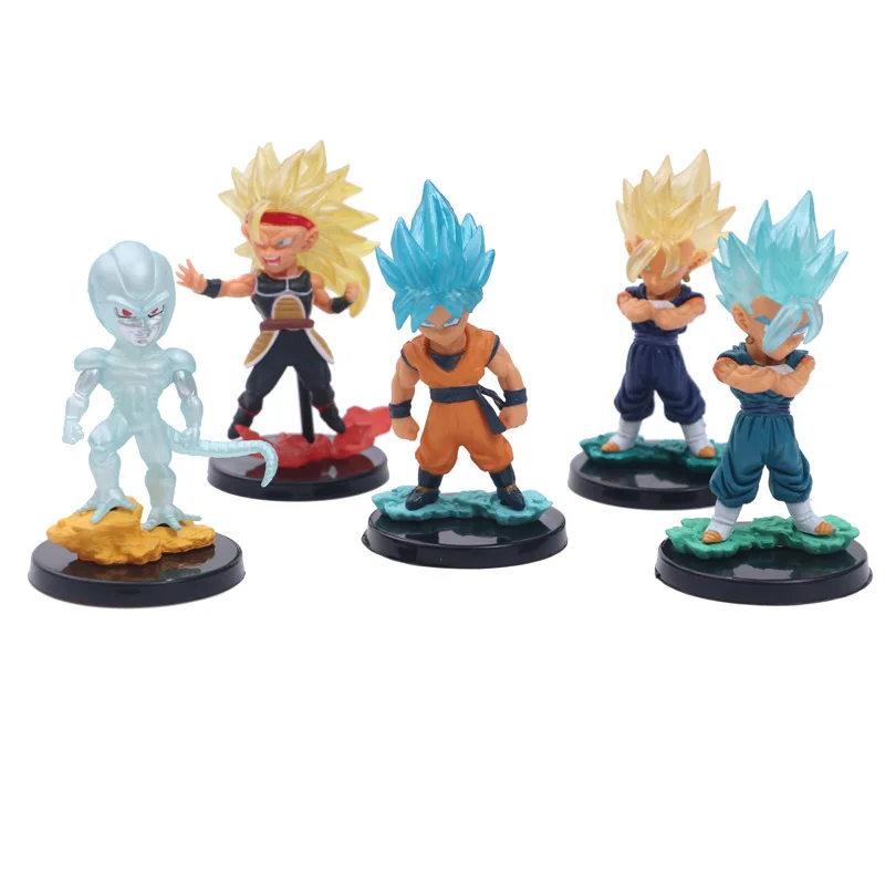 5Pcs/1Set Anime Dragon Ball UG Gacha Series Figure Son Goku Vegeta Broli Set Model Toy Gift Collection Aciton Figure PVC