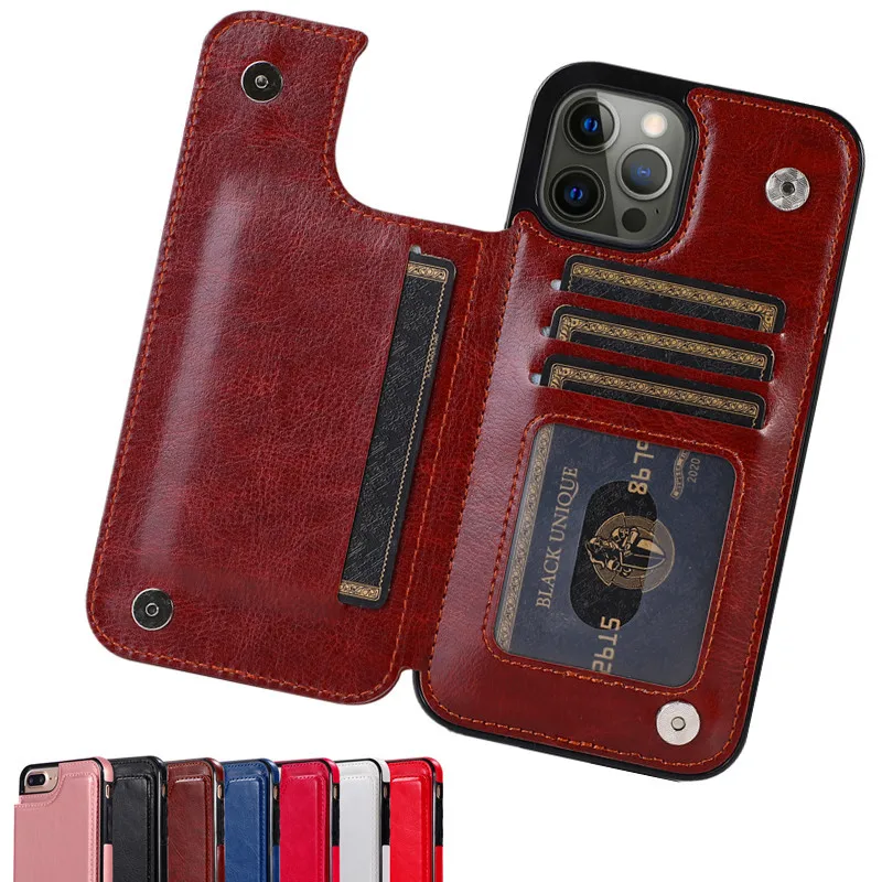 Works with iPhone15 leather case iPhone16PRO phone case iPhone11Pro flip case iPhone12 plug-in card iPhone13 case iPhone14 skin