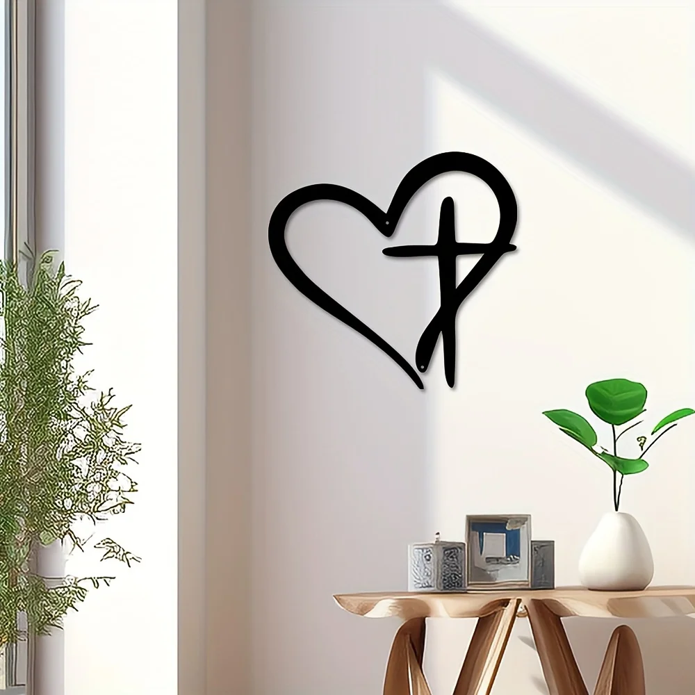 Personalized Love Cross Wall Sticker Art, Modern Funny Art Home Decoration, Bedroom And Living Room Wall Decoration