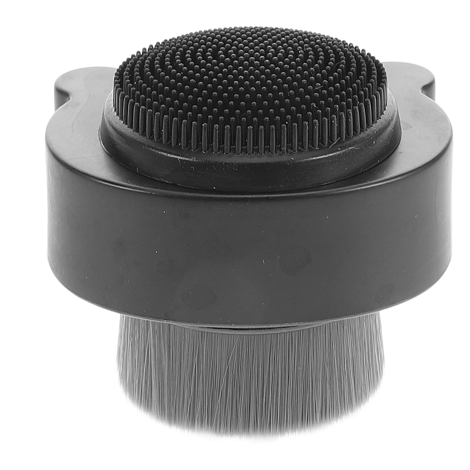 Dubbelzijdige zachte siliconen gezichtsborstel Zwarte hoes Zachte exfoliërende gezichtsscrubber Dagelijkse huidverzorging Douche Loofah Skin Scrubber