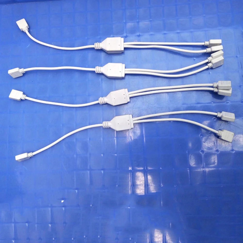 2pcs 1 To 2 Ports Strip Light Connector 30Cm Rgb Cable For Smd 5050 3528 Flexible Lights Plug Splitter Cable Rgb Led
