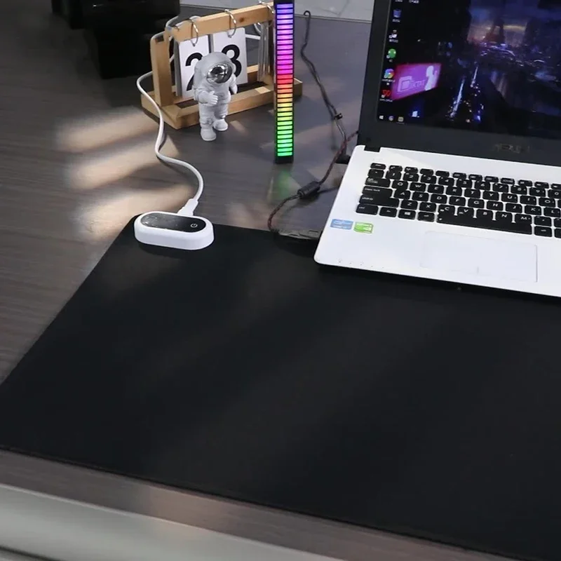 Heated Desk Pad Electric Warm Desk Mat Adjustable Temperature USB Heated Thermostatically Mat Digital Display Electric Warm
