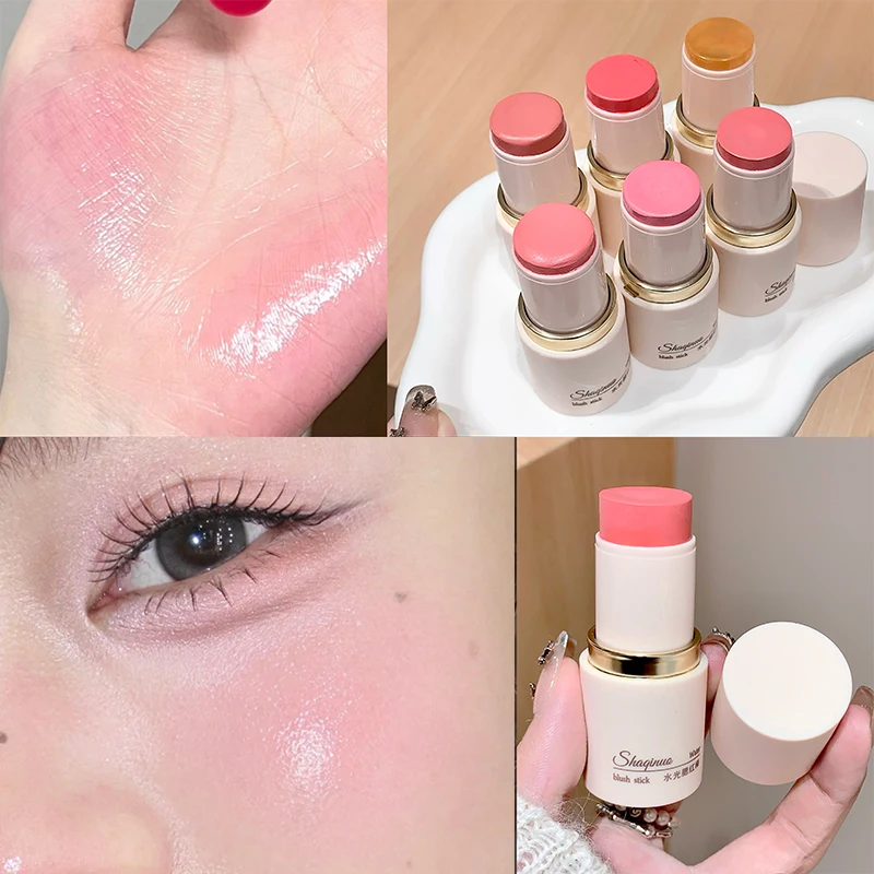 SHAQINUO Glow Blush Stick - Instant Application, Two Steps Makeup, Korean Glass Skin, Luxe Finish, Easy to Apply