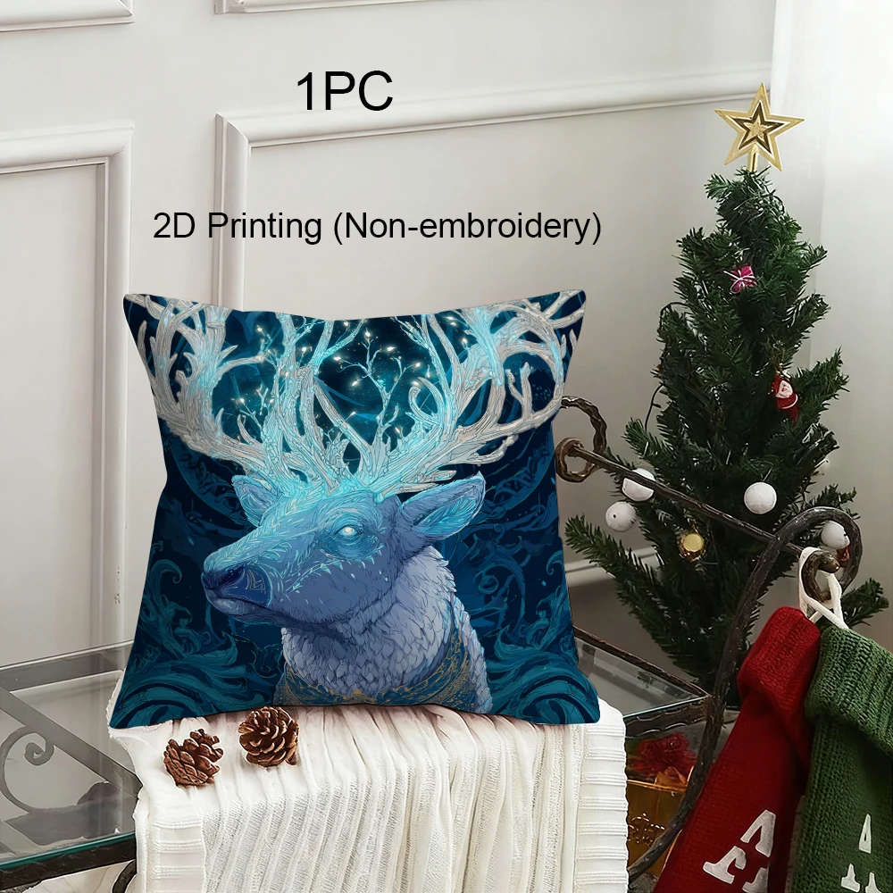 Funda de almohada con estampado floralFundas de almohada de poliéster transpirable para sala de estar, dormitorio, decoración de terraza al aire libre