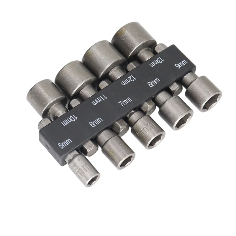 9/14Pcs Powerful Socket Inner Hexagonal Wrench Hexagonal Handle Screwdriver Socket Extension Rod Pneumatic Screwdriver Tool