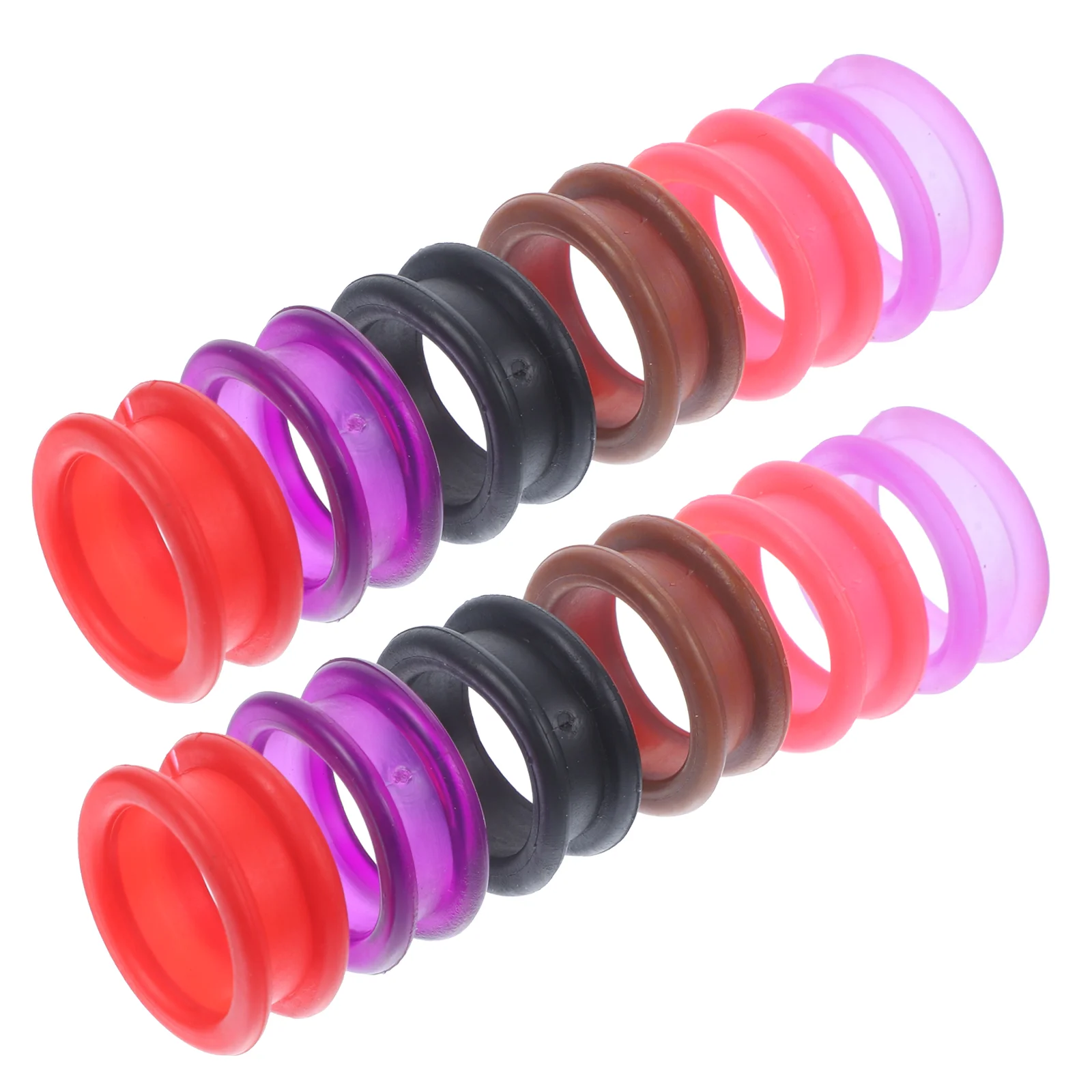 12 Pcs Silicone Ring The Finger of Scissors Comfortable Rings Grips Silica Gel Non-slip