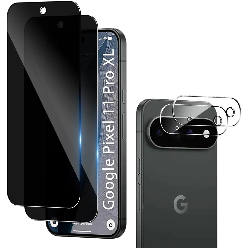 2.5D 9H 9H Anti Spy Tempered Glass Screen Protection Protective Film For Google Pixel 11 Pro XL(Support Fingerprint Unlock)