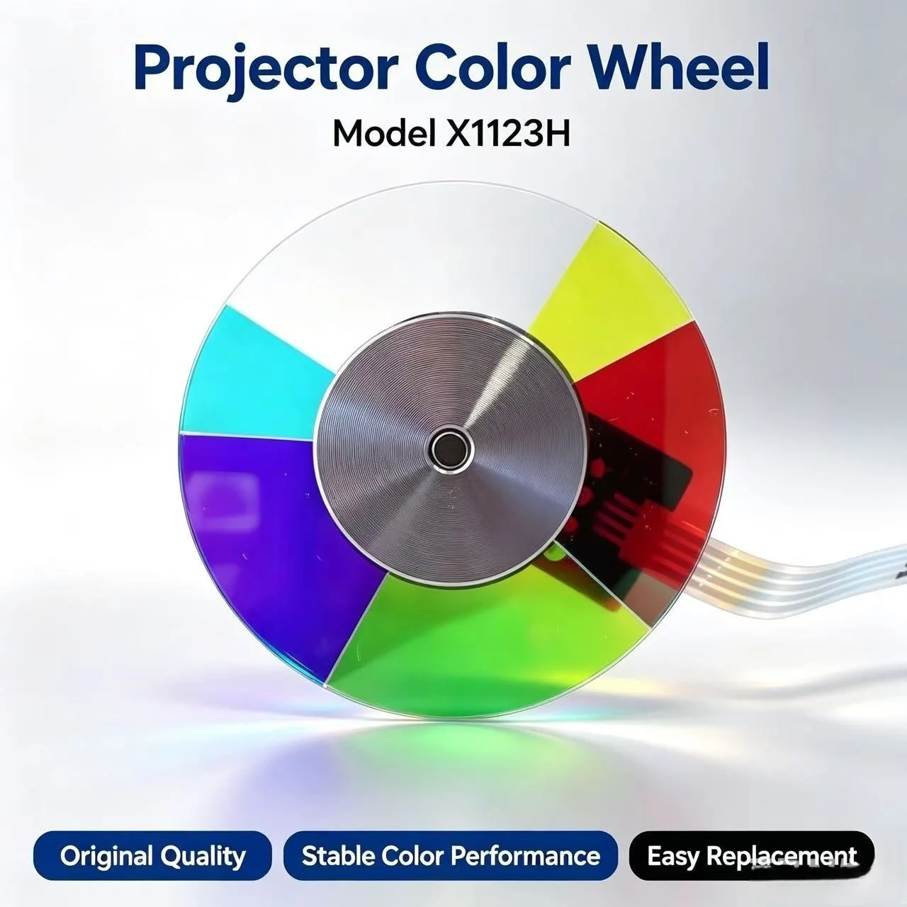 No Color Difference 100% New Projector Color Wheel For X1123H Projectors Wheel Diameter 40mm
