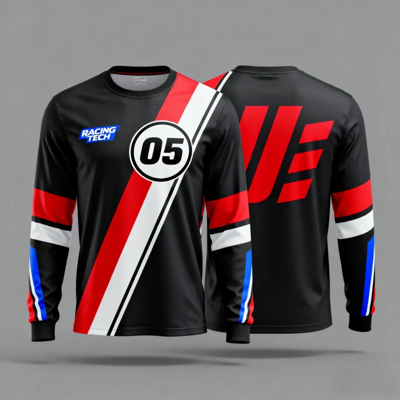 

Гонки с 3D-принтом — тематические рубашки с длинными рукавами и клетчатыми флагами и брендами скорости для любителей автоспорта