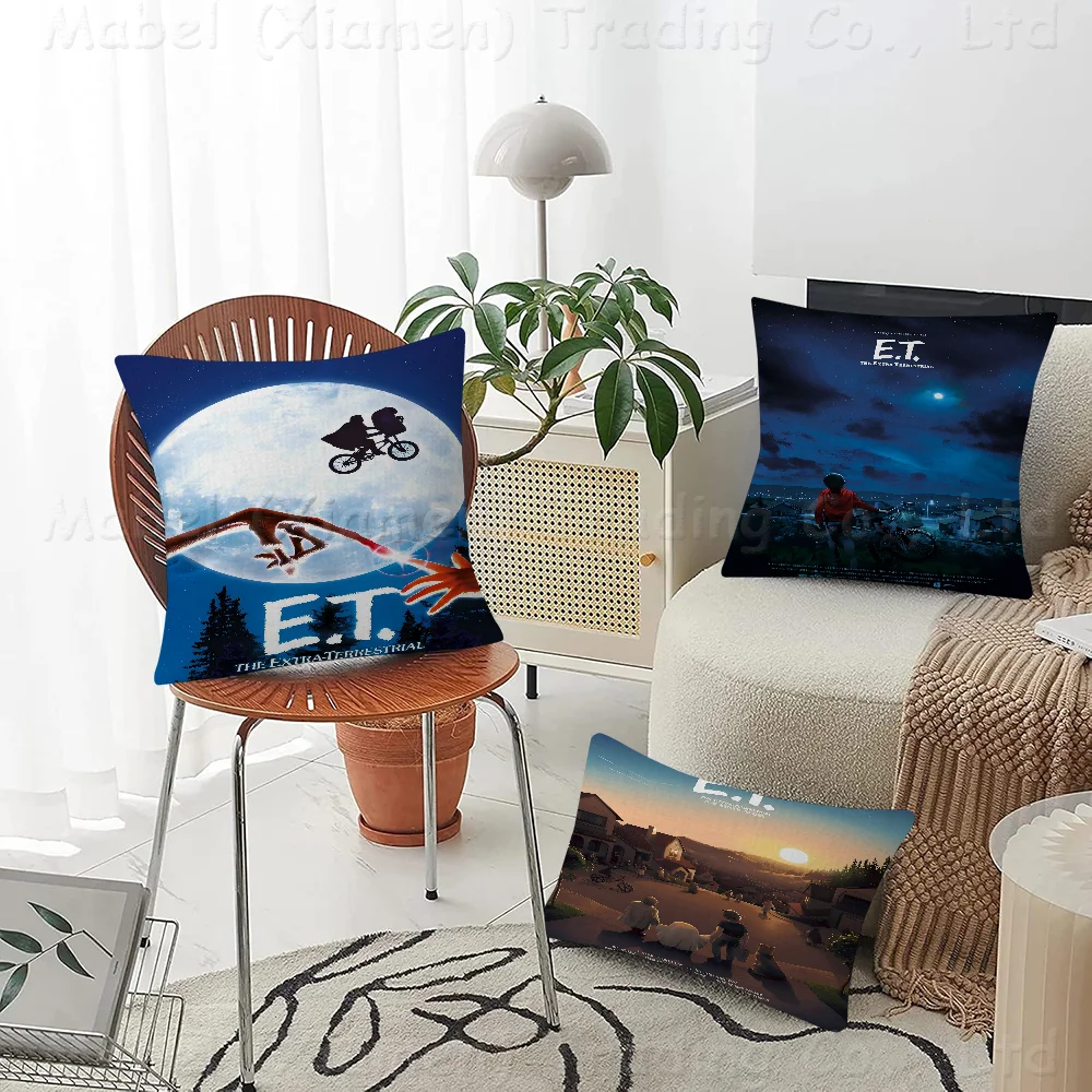 E T The Extraterrestrial Movie Cushion Cover Pillowcase Upholstery Sofa Throw Pillow Home Decor Pillowcas