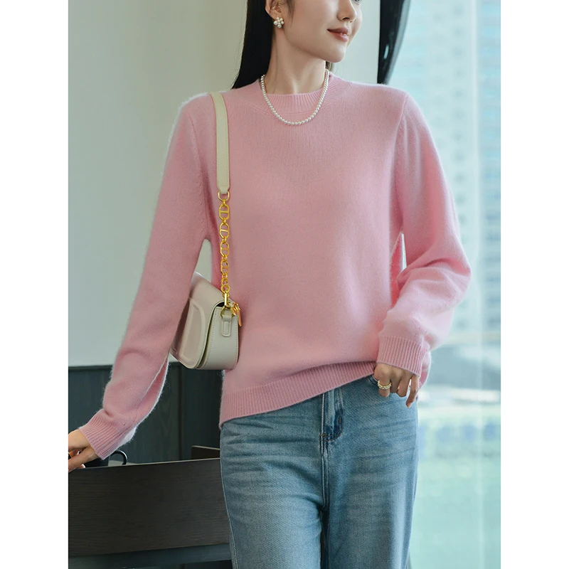 Autumn and Winter New 100% Cashmere Sweater for Women, Seven Needles Loose Large Size, Casual and Versatile, Stylish Sweater