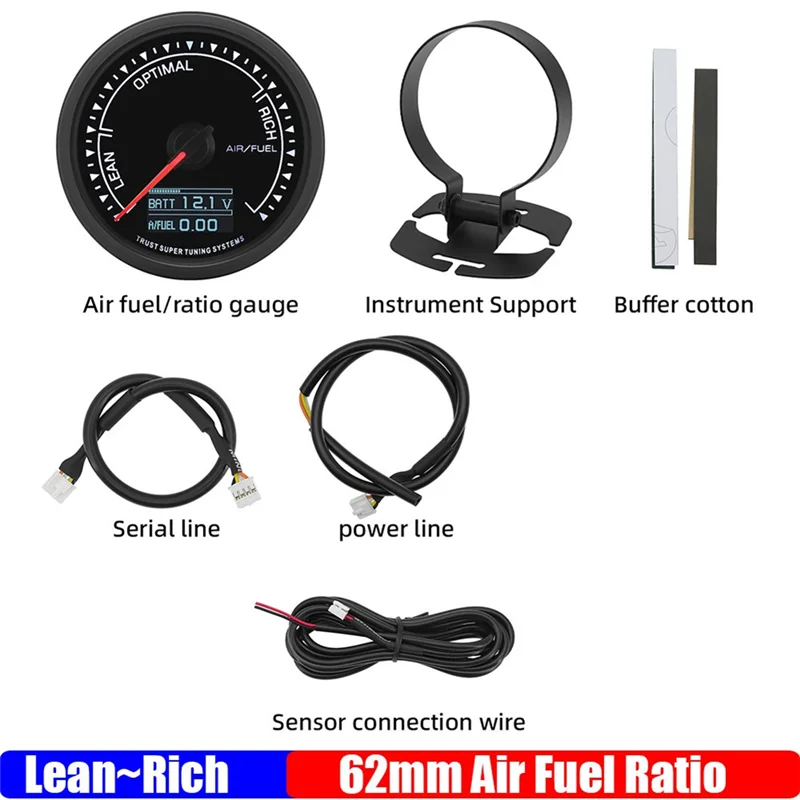 

7-цветный светодиодный цифровой очиститель воздуха и топлива для узкополосного датчика кислорода, датчик воздушного топлива/соотношения воздуха