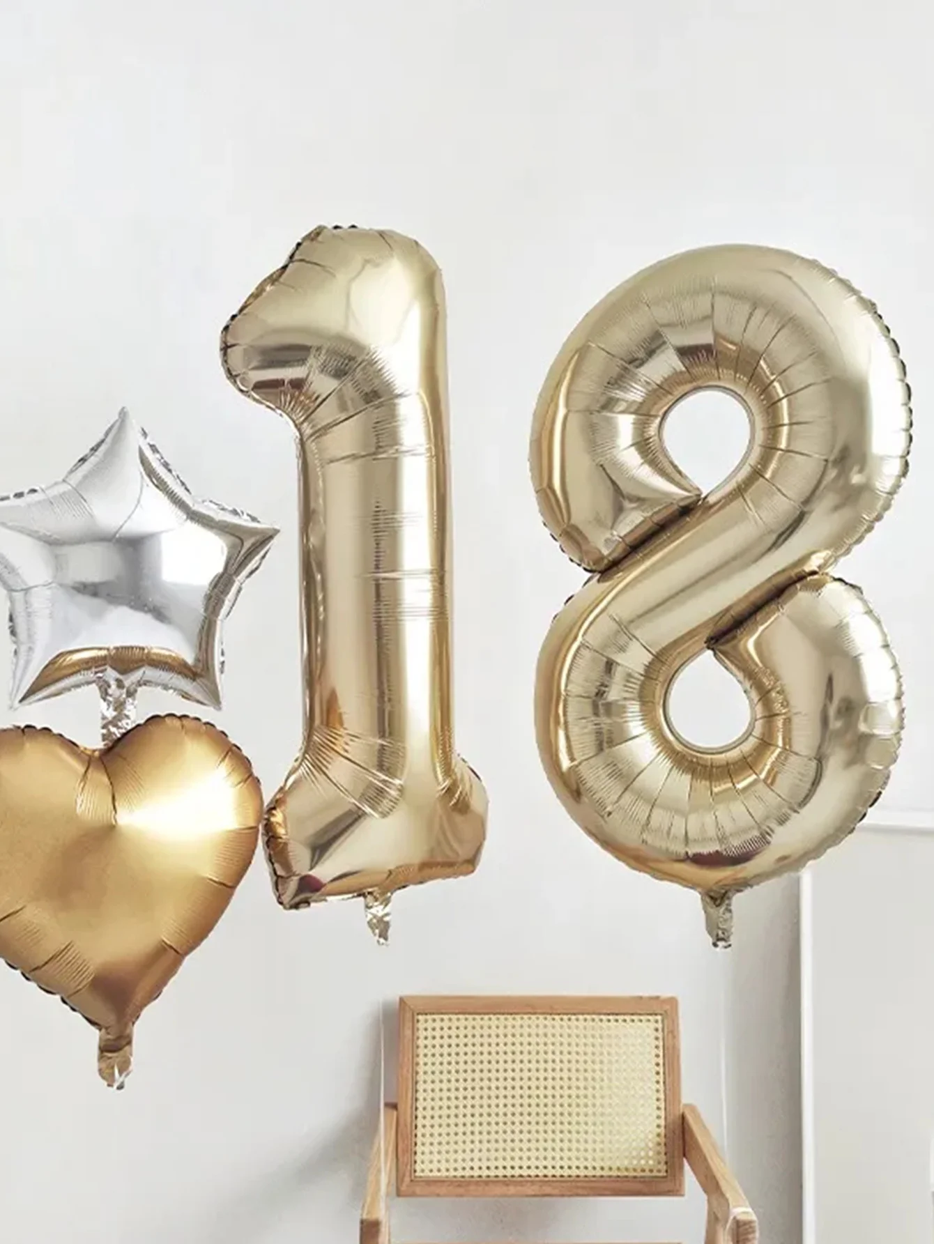 1 szt. 40 cali platynowy kolor balony numeryczne rysunek balon z helem cyfra Globos dekoracje na imprezę urodzinową Baby Shower