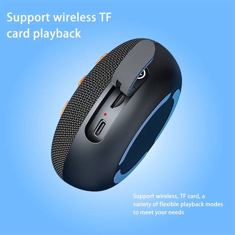 

Portable Fabric Waterproof Mini Bluetooth Speaker Magnetically Attached for Outdoor Use Compact Wireless Speaker