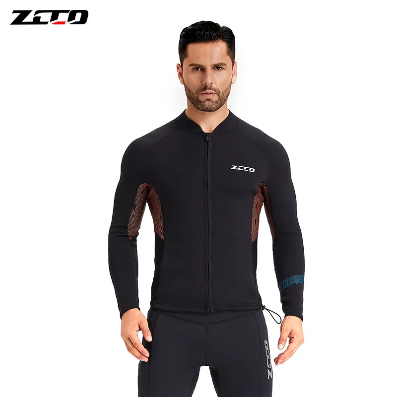 1.5MM Scuba UnderWater Hunting Spearfishing Swim Surfing Jacket Neoprene Keep Warm Long Sleeve Kayaking Drifting Diving Tops