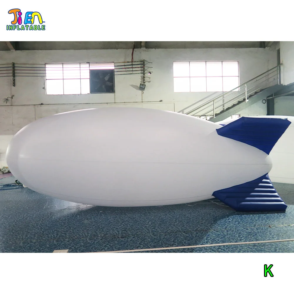 logo printing 4m balloons for advertising / 0.18mm PVC helium blimp for advertising / cheap made in China inflatable blimp