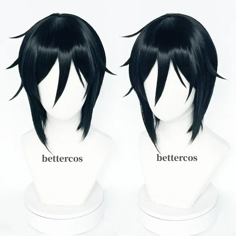 Black Butler Sebastian Michaelis Cosplay Wig Men short black wig cosplay anime cosplay wig heat resistant synthetic wigs