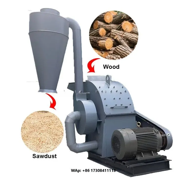 Wood Hammer Mill Grinding Machine Crusher Shredder Wood Grinder Sawdust Wood Chips to Sawdust Machine