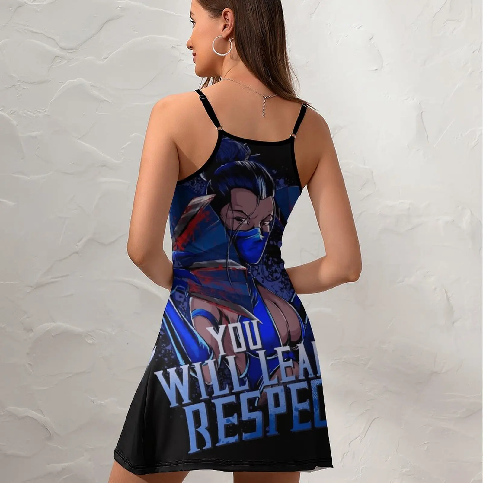 Kitana YOU WILL LEARN For Sale vestido de tirantes Premium para mujer, vestido Sexy para mujer, vestidos de cócteles gráficos de Humor