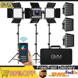 GVM-800D 40W Powerful Bi-color and RGB Video Panel Light Kit For Photo Shoot Photography Lighting