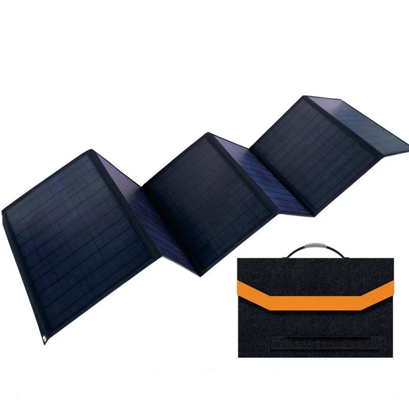 

120W 18V Portable Foldable Bag Outdoor Travel Hiking Camping Power Supply Solar Panel Folding Bag USB+DC Output Charger Device