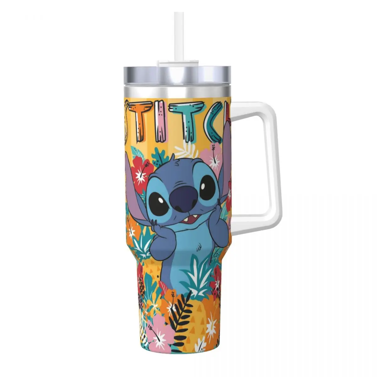 

Stitch 40 Oz Ultimate Tumbler with Handle and Straw Vacuum Insulated Tumbler