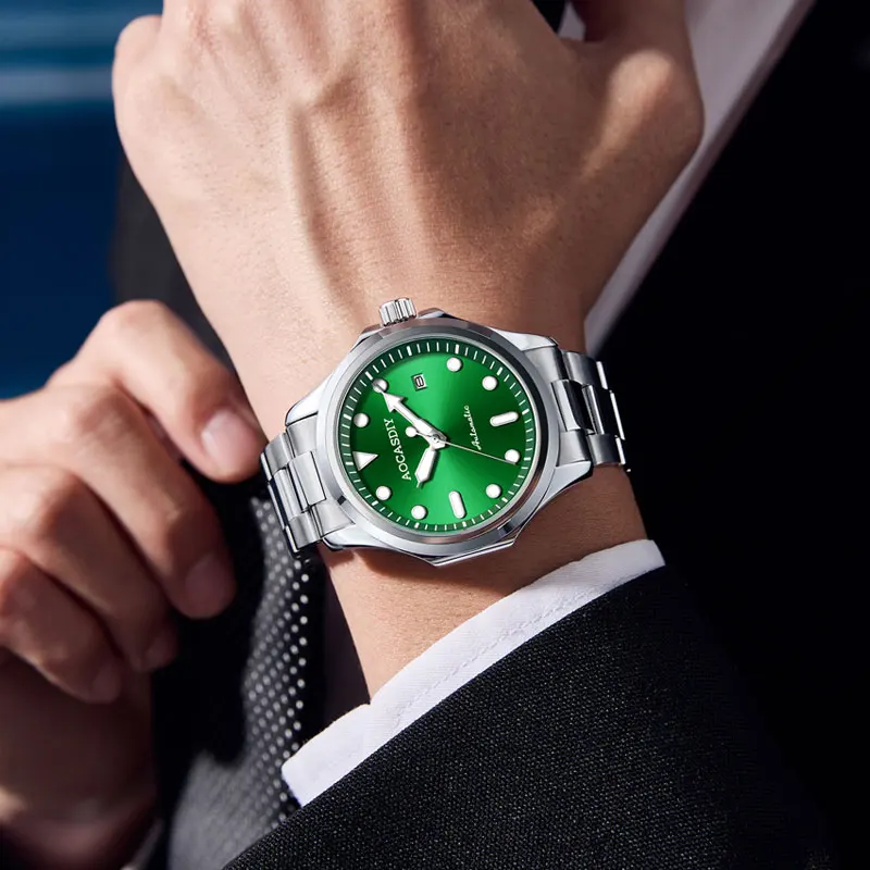 AOCASDIY High-End Merk Mode Zakelijk Ontwerp Heren Kalender Klassieke Mechanische Trend Alle Mechanische Horloges